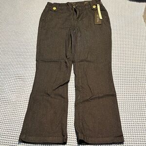 Rachel Zoe Dark Blue Wash Hi-Rise Crop Flare Pants